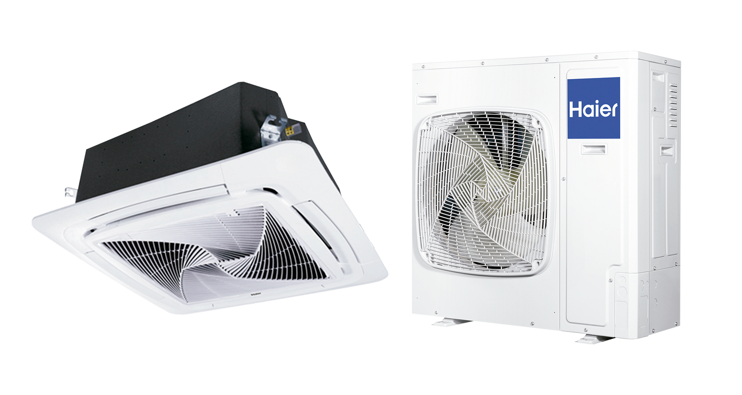 Aire Acondicionado HAIER CASSETTE ROUND-FLOW HC – Climatización 360° para Máxima Eficiencia