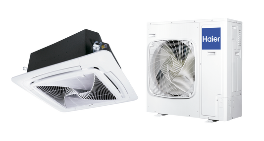 Aire Acondicionado HAIER CASSETTE ROUND-FLOW HC – Climatización 360° para Máxima Eficiencia