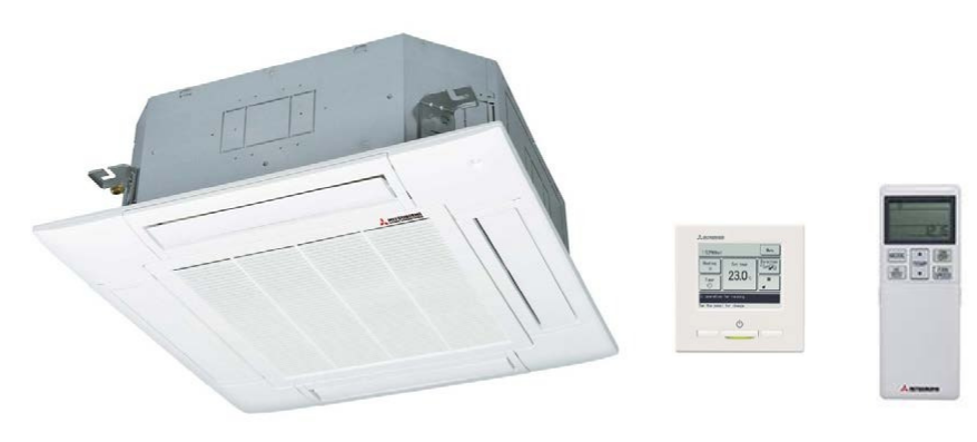 Aire Acondicionado MITSUBISHI HEAVY CASSETTE 90x90 SMART – Eficiencia y Control Inteligente