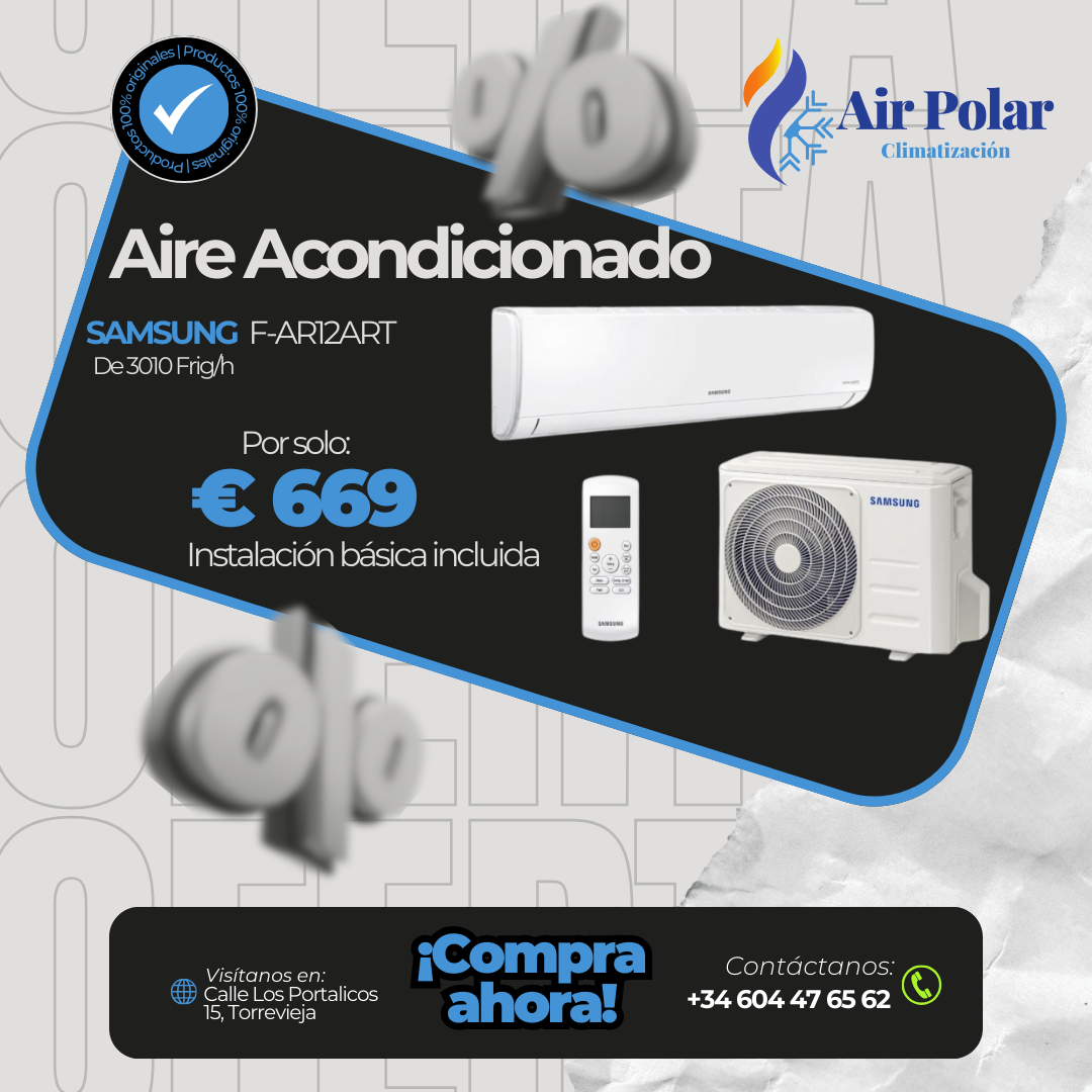 Samsung F-AR12ART (3010 Frigorías) + Instalación → 669€