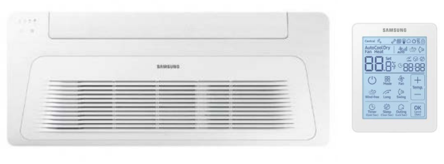 Aire Acondicionado SAMSUNG CASSETTE 1 VÍA WIND-FREE™ – Climatización Precisa y Sin Corrientes de Aire